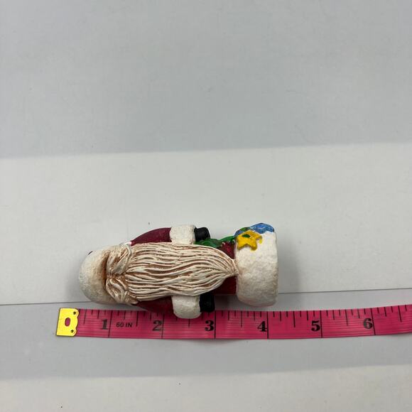 Vintage 1996 Handmade Polymer Clay Santa Claus Figure Decor Primitive 4 Inch - Picture 5 of 7